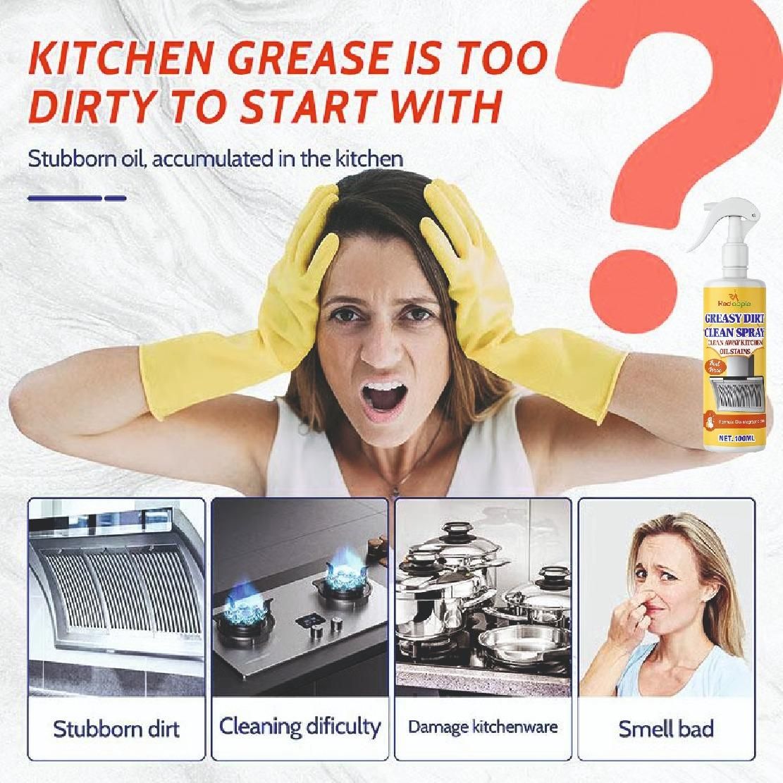 Greasy Dirt Clean Spray 100Ml